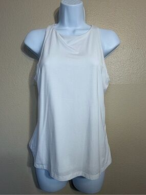 Rachel Zoe White Sleeveless Crewneck Women's Tank Top M